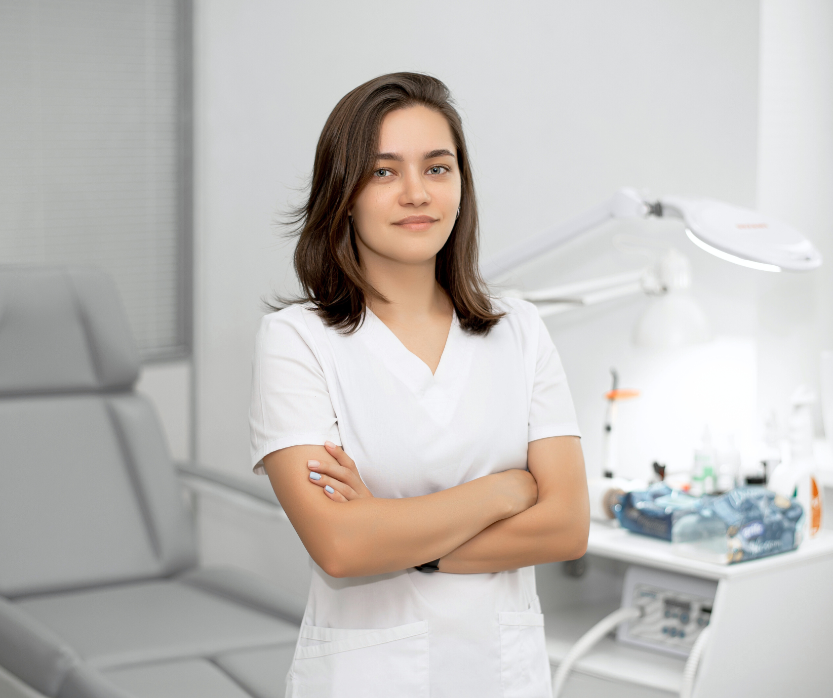 Irene Gordeeva, pedicure educator, in her studio